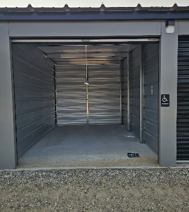 Interior of an accessible storage unit suited for document storage